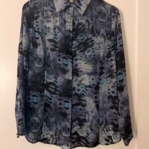 CAbi 609 - Medium Multicolor Python Print Shirt